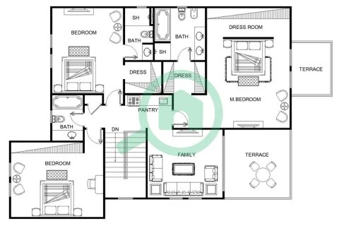 Vilë në Jumeirah Islands, Dubai, Emiratet e Bashkuara Arabe 4 dhoma gjumi, 802 m2. № 760995 - Foto 14