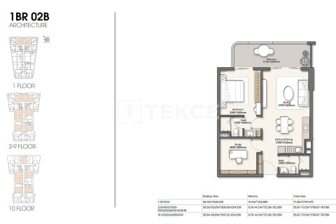 Apartman u Dubai, UAE 1 spavaća soba, 67 m2 Br. 769766 - fotografija 19