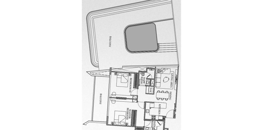 Wohnung Vision Iconic in Meydan, Dubai, VAE: 2 Schlafzimmer, 193.4 m2 Nr. 778159