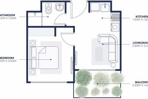 Apartamento para venda em Al Jaddaf, Dubai, EAU 1 quarto, 61 m2 № 282857 - foto 7