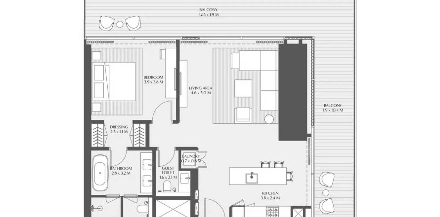 Apartment in Akala in DIFC, Dubai, UAE 1 bedroom, 130.69 sq.m. № 713900