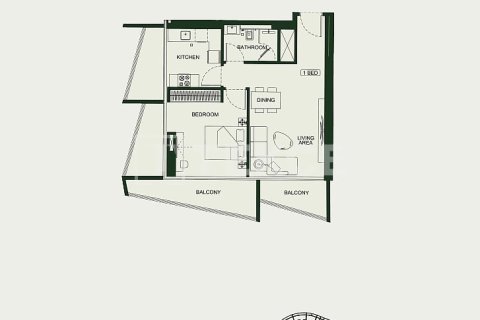 Apartament në Arjan, Dubai, Emiratet e Bashkuara Arabe 1 dhomë gjumi, 70 m2. № 678123 - Foto 16