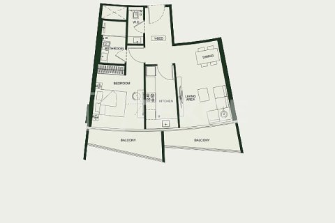 Apartament në Arjan, Dubai, Emiratet e Bashkuara Arabe 1 dhomë gjumi, 70 m2. № 678123 - Foto 18