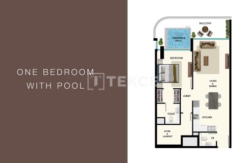 Apartment til salg i Mohammed Bin Rashid City, Dubai, UAE 1 soveværelse, 94 kvm № 678120 - foto 14