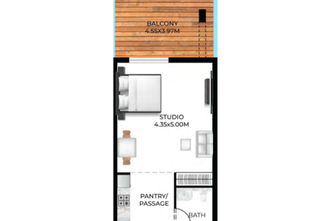 Jumeirah Village Circle, Dubai, UAE의 판매용 아파트 57제곱미터 번호 732815 - 사진 4