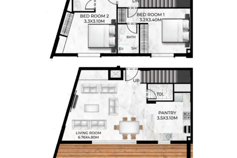 Jumeirah Village Circle, Dubai, UAE의 판매용 아파트 57제곱미터 번호 732815 - 사진 7