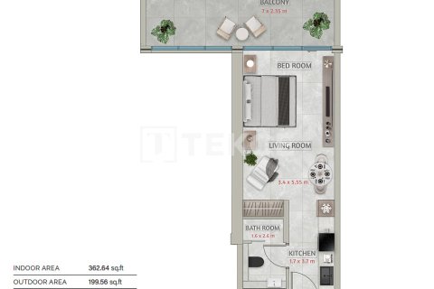 Leilighet til salgs i Falcon City of Wonders, Dubai, Emiratene 1 soverom, 85 kvm Nr. 714199 - Foto 23