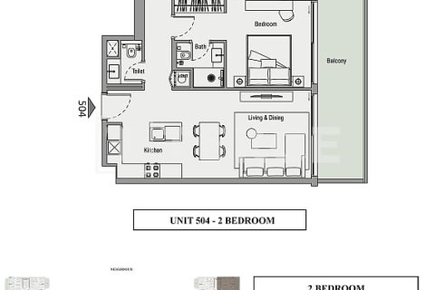 Huoneisto Jumeirah Village Circle, Dubai, Arabiemiraatit 2 makuuhuonetta, 110 m2 № 712171 - kuva 22