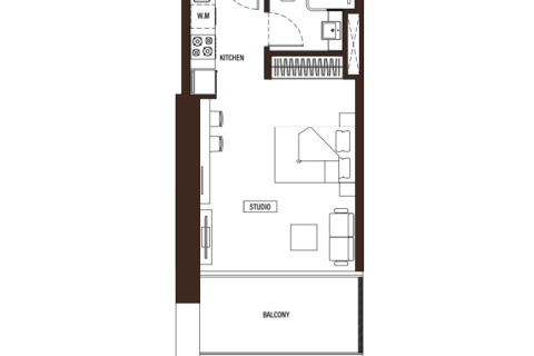 Apartament na sprzedaż w Jumeirah Village Circle, Dubai, ZEA 1 pokój, 32 mkw., nr 732763 - zdjęcie 4