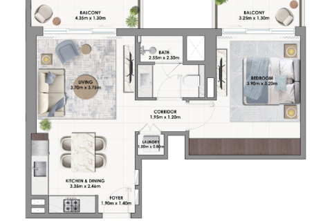 Appartement te koop in Dubai South (Dubai World Central), Dubai, VAE 1 slaapkamer, nr 732766 - foto 4