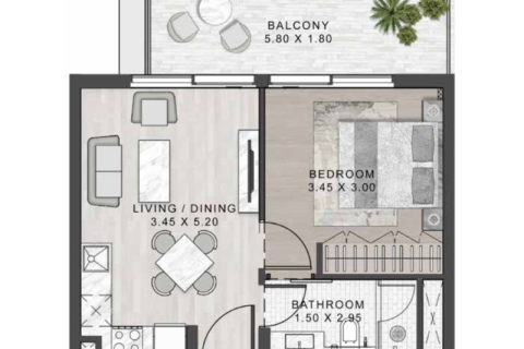 DAMAC Hills (Akoya by DAMAC), Dubai, BAE’de satılık daire 1 yatak odası, 49 m² No 732767 - fotoğraf 7