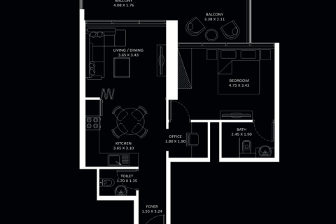 Apartmen di Jumeirah Village Circle, Dubai, UAE 1 bilik № 732769 - foto 8