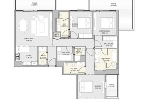 Lägenhet till försäljning i Saadiyat Island, Abu Dhabi, UAE 1 sovrum, 76 kvm Nr. 689704 - fotografi 7