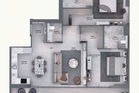 Apartment sa Al Furjan, Dubai, UAE 1 silid-tulugan, 73 sq.m. № 689706 - larawan 7