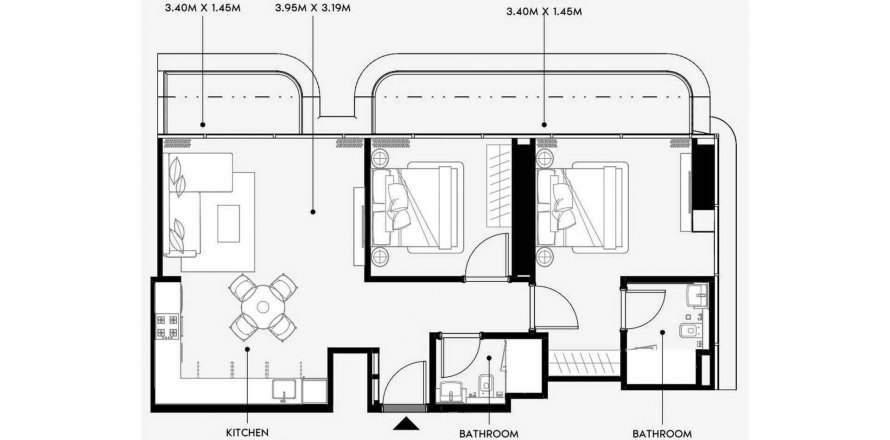 Lakás az Azizi Wares lakóparkban itt: Jebel Ali, Dubai, EAE, 2 hálószoba, 94.32 m², azonosító: 634098
