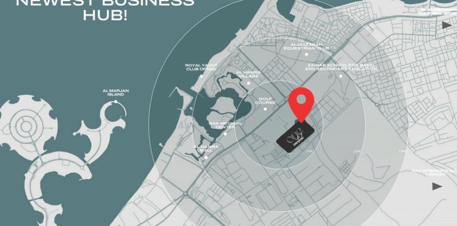 Lägenhet i Ras Al Khaimah, UAE 2 sovrum, 76 kvm Nr. 735034