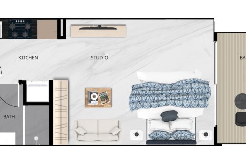 Wohnung zum Verkauf in Dubai Production City (IMPZ), Dubai, VAE 1 Zimmer, 36 m2 Nr. 728451 - Foto 15