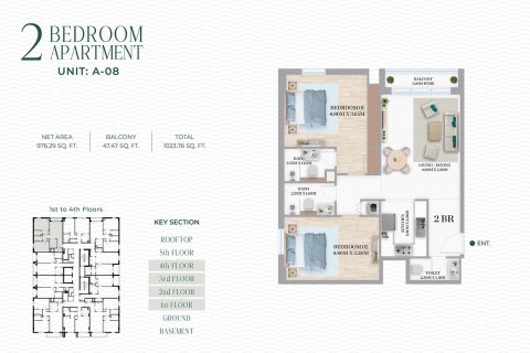 Apartman u gradu Mohammed Bin Rashid City, Dubai, UAE 1 spavaća soba, 68 m2 Br. 728453 - Slika 19