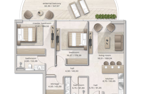 Appartement à vendre à  Dubai, EAU 1 chambre, 68 m2 № 690052 - photo 8