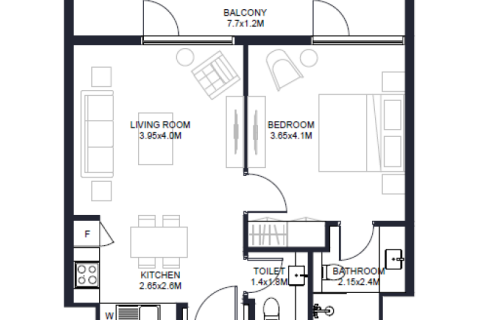 Apartamento en venta en Aljada, Sharjah, EAU 1 habitación, 73 m2 № 690080 - foto 5