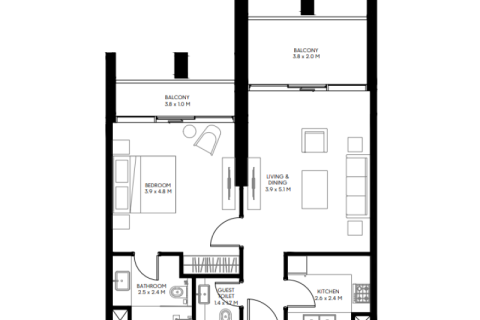 Appartamento in vendita a Aljada, Sharjah, EAU 1 camera da letto, 112 mq. № 690081 - foto 5