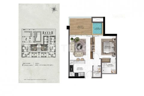 Lakás itt: Majan, Dubai, EAE, 2 hálószoba, 92 m², azonosító: 630081 - fénykép 14