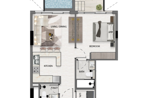 Apartmen di Jumeirah Village Circle, Dubai, UAE 1 bilik, 35 meter persegi № 732388 - foto 7