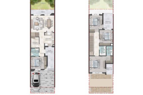 Müüa ridamaja asukohaga Damac Lagoons, Dubai, AÜE: 4 magamistoaga, 216 m² Nr 689848 - pilt 9