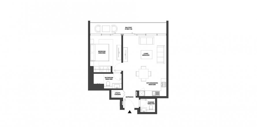 Leilighet VERDE RESIDENCES i Jumeirah Lake Towers, Dubai, Emiratene 1 soverom, 72 kvm nr. 260396