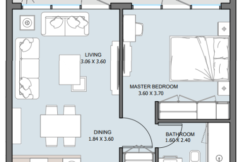 Penthouse te koop in Al Reem Island, Abu Dhabi, VAE 1 slaapkamer, 66 vr.m., nr 729774 - foto 11
