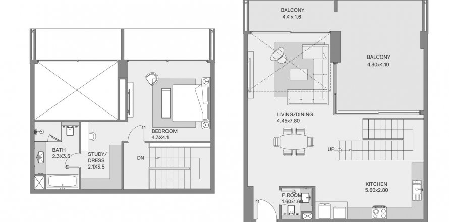 Apartemen di HAVEN LIVING di Dubai, UEA 1 kamar tidur, 154.5 m2 nomor 391374