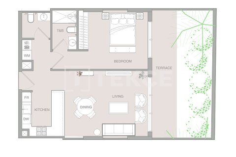 Jumeirah Village Circle, Dubai, संयुक्त अरब अमीरात में अपार्टमेंट, 1 कमरा, 47 वर्ग मीटर, संख्या 730910 - फ़ोटो 20