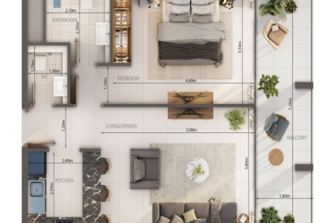 Dubai Silicon Oasis, Dubai, संयुक्त अरब अमीरात में अपार्टमेंट, 1 कमरा, 37 वर्ग मीटर, संख्या 732594 - फ़ोटो 4