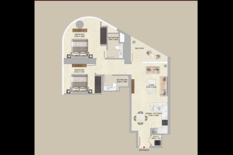 Apartmen di Dubai, UAE 2 bilik tidur, 92.6 meter persegi № 715611 - foto 10