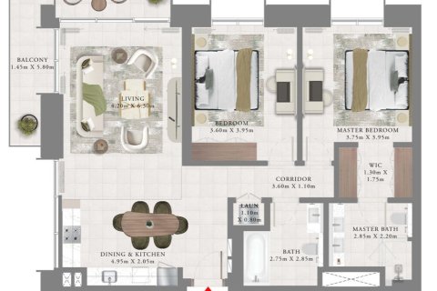 Appartement à vendre à Dubai Creek Harbour (The Lagoons), Dubai, EAU 1 chambre, 92 m2 № 704975 - photo 12