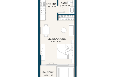Wohnung zum Verkauf in Discovery Gardens, Dubai, VAE 1 Zimmer, 36 m2 Nr. 732544 - Foto 3