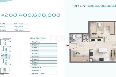 Appartamento in vendita a Dubai, EAU 3 camere da letto, 130 mq. № 709156 - foto 11