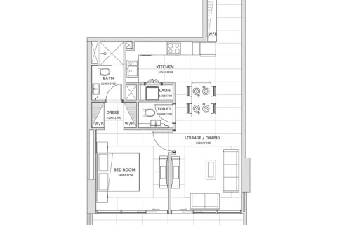 Wohnung zum Verkauf in Dubai Land, Dubai, VAE 1 Zimmer, 40 m2 Nr. 732372 - Foto 6