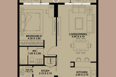 Appartement te koop in Dubai South (Dubai World Central), Dubai, VAE 1 slaapkamer, 84 vr.m., nr 732367 - foto 7