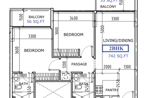 Huoneisto Dubai South (Dubai World Central), Arabiemiraatit 1 huone, 34 m2 № 732369 - kuva 4
