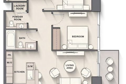 Apartment sa The Highgrove sa Nadd Al Sheba, Dubai, UAE 1 silid-tulugan, 74 sq.m. № 704858 - larawan 20
