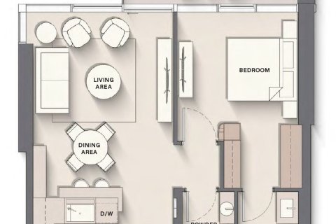 Apartment sa The Highgrove sa Nadd Al Sheba, Dubai, UAE 1 silid-tulugan, 74 sq.m. № 704858 - larawan 19