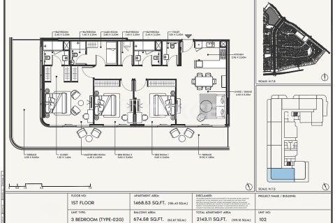 Appartement te koop in Dubai, VAE 3 slaapkamers, 183 vr.m., nr 687897 - foto 8