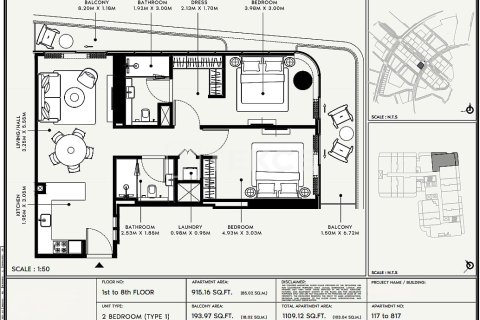 Dzīvoklis Jumeirah Village Circle, Dubaijā, AAE 2 istabas, 103 m2 Nr. 687894 - attēls 14