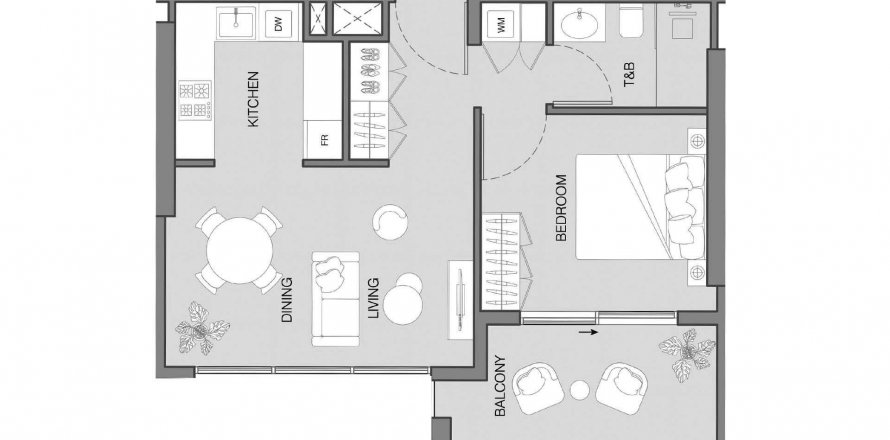 Leilighet i Jumeirah Village Triangle, Dubai, Emiratene 1 soverom, 92.38 kvm nr. 488705