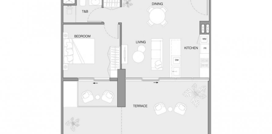 Leilighet i Jumeirah Village Triangle, Dubai, Emiratene 1 soverom, 83.25 kvm nr. 488704
