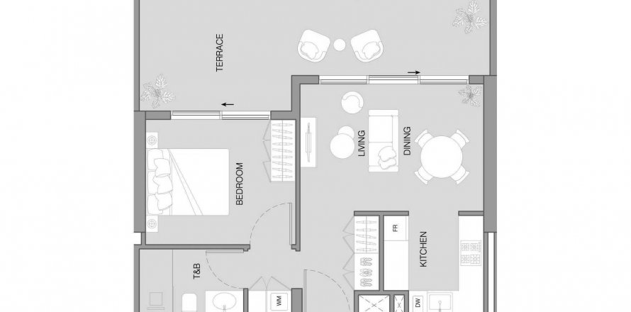 Apartamento em Jumeirah Village Triangle, Dubai, EAU 1 quarto, 66.72 m2 № 488699