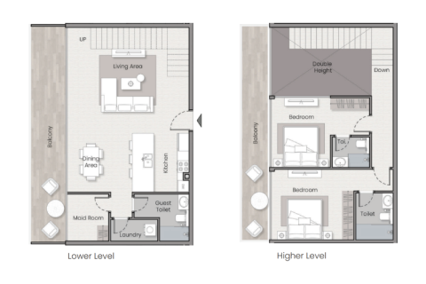 Apartemen di Jumeirah Village Circle, Dubai, UEA 1 ruangan nomor 732604 - foto 8