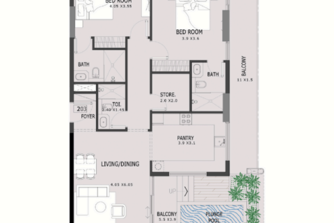 Apartman u Majan, Dubai, UAE 1 spavaća soba, 71 m2 Br. 732603 - fotografija 5