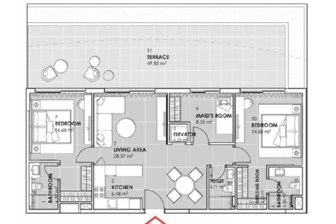 阿联酋 Dubai Jumeirah Village Circle 待售 : 1 房, 41 平方米 , 编号732608 - 照片 5
